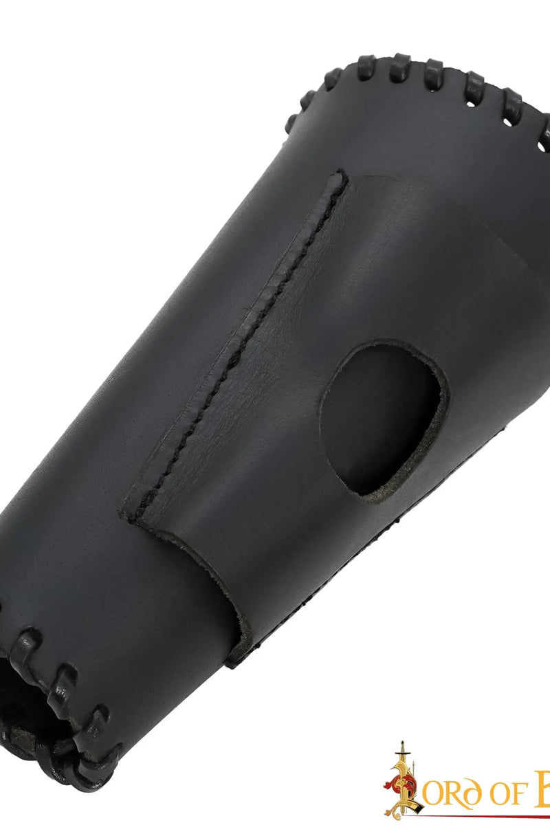 Lederarmarm mit Messerhalter, schwarz