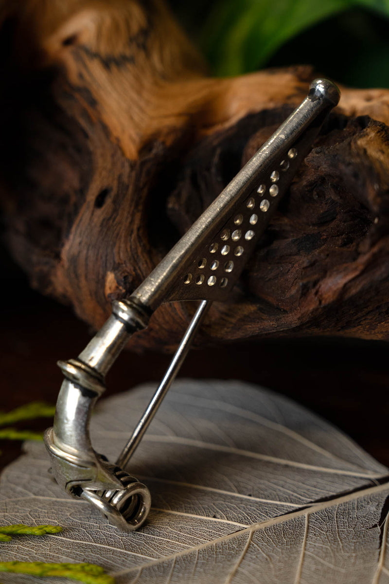 Germaanse boogfibula 1e eeuw n.Chr, verzilverd brons