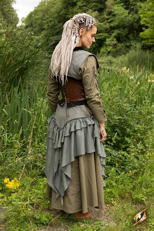 Corset en cuir Margot, brun 