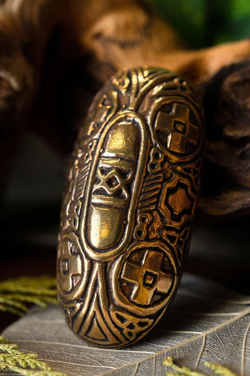 Viking tortoise brooch sun crosses, bronze, price per piece