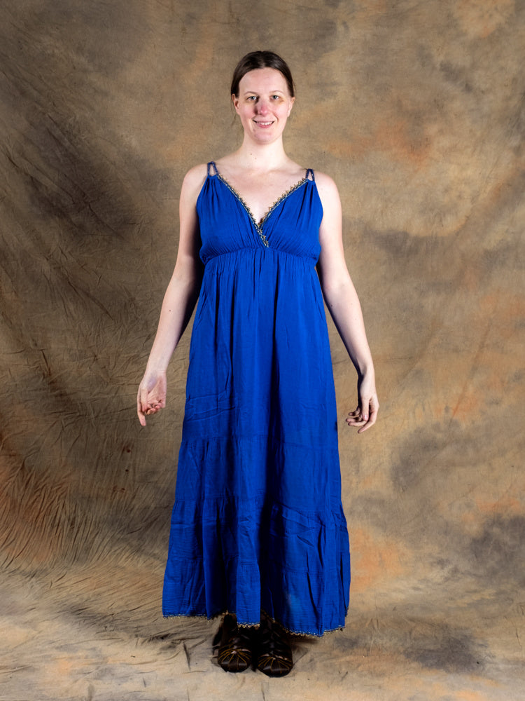 Goddess dress Athena, blue