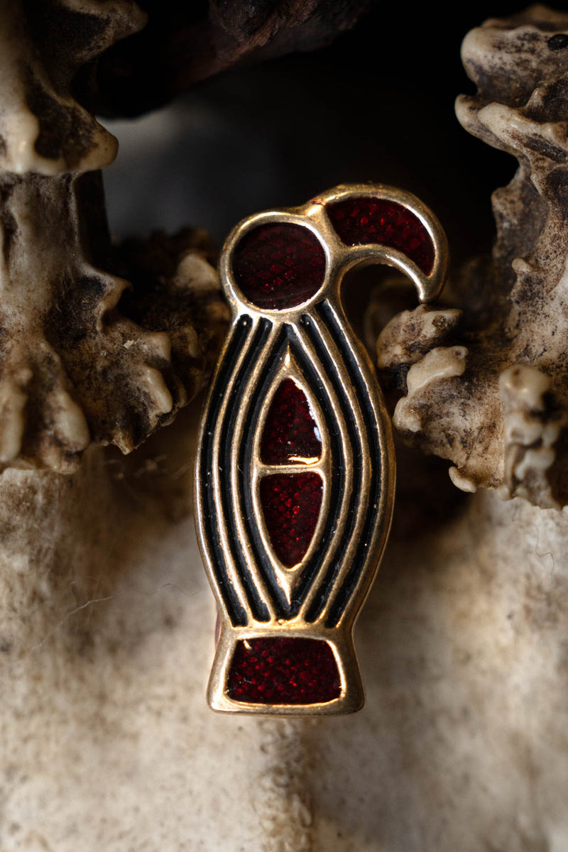 Fibula de pájaro alaman, bronce 