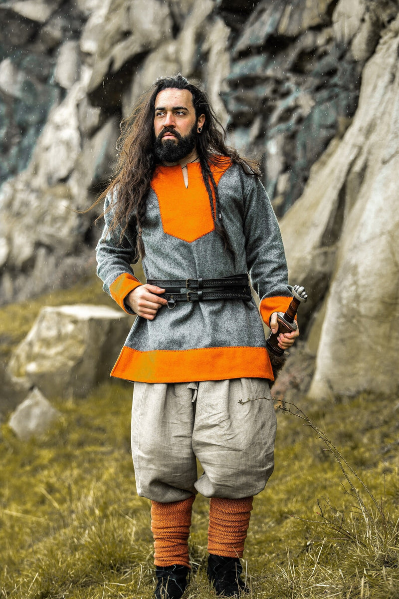 Dubbele Viking riem Floki, zwart