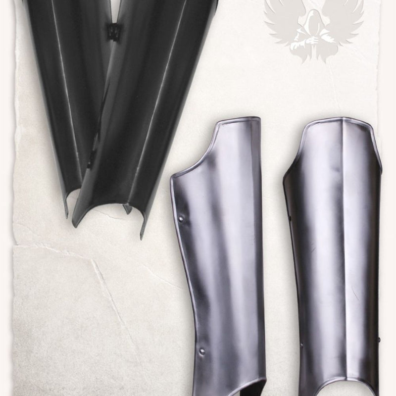 Skinnebensbeskyttere, sort, 1,2 mm 