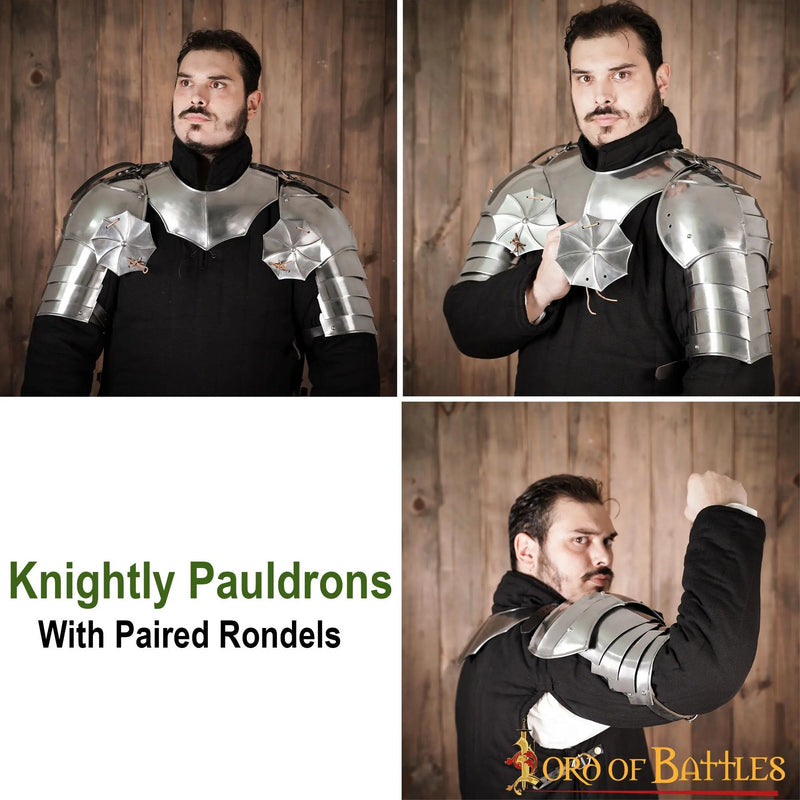 Gótico hombreras con rondeles, 1,6 mm 