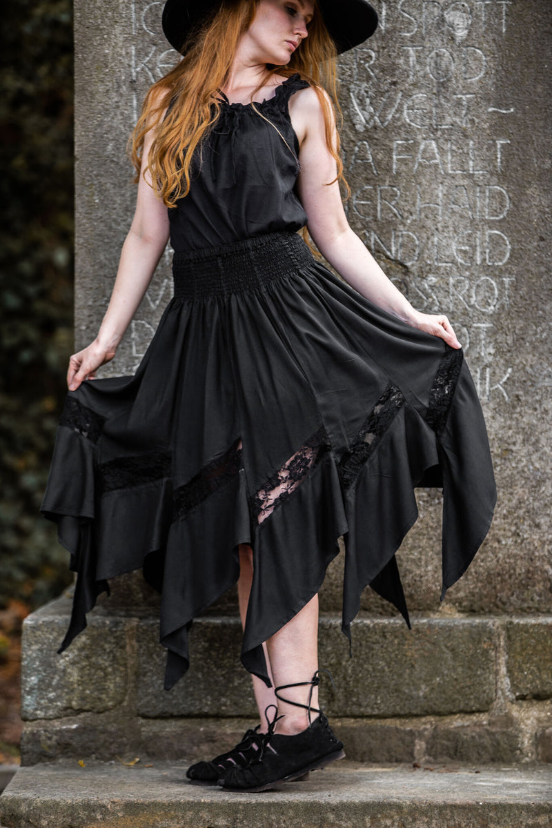 Falda de bruja Selena, negro 