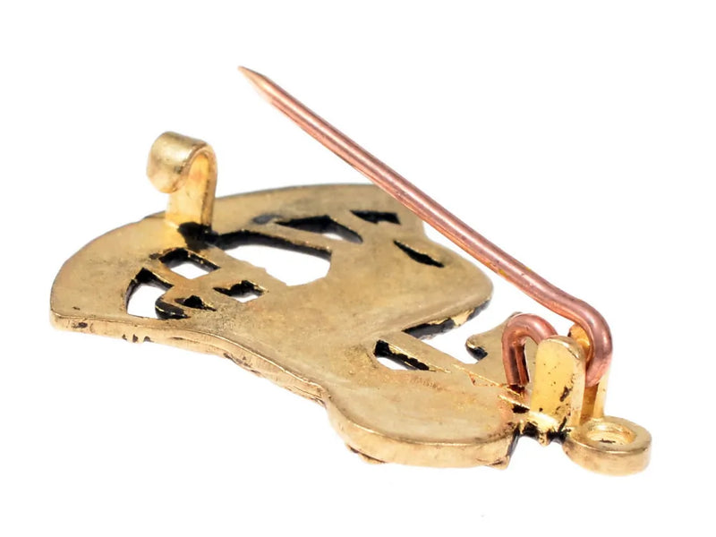 Insignia de peregrino Agnus Dei, bronce plateado 