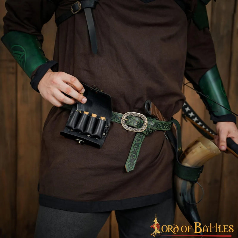 Toverdrank tas met 4 flesjes, bruin