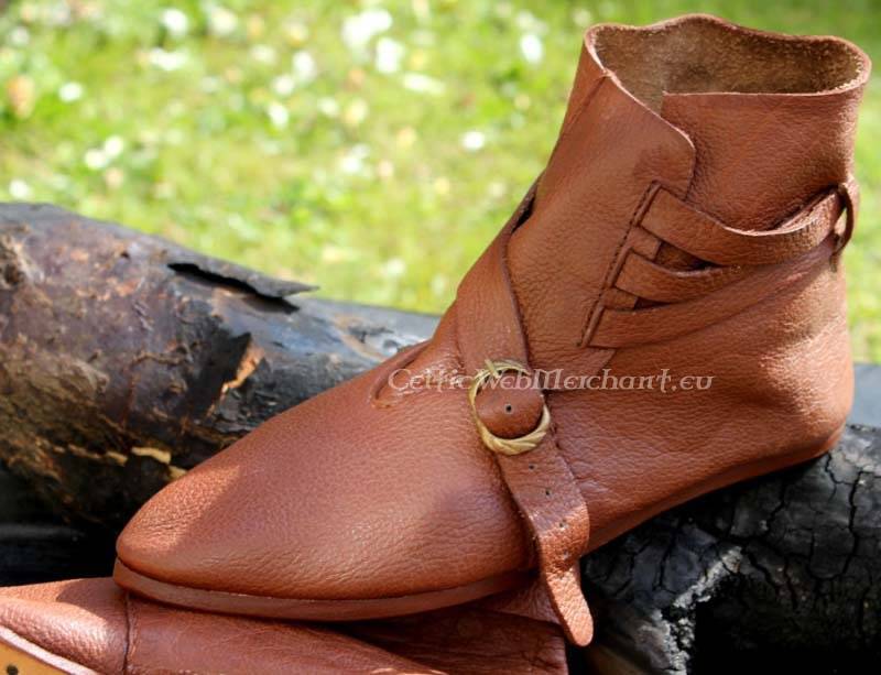 Scandinave bottines, 1300-1400, brun 