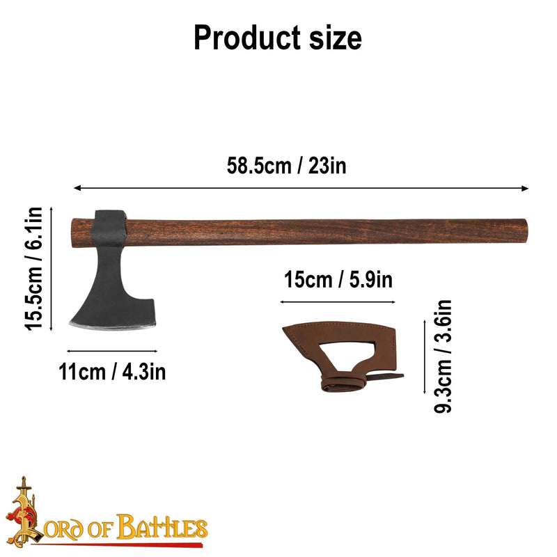 Handgeschmiedeter Wikingerbart Axt, Typ B, semi-scharf 