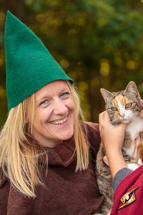 Kaboutermuts groen, wolmix