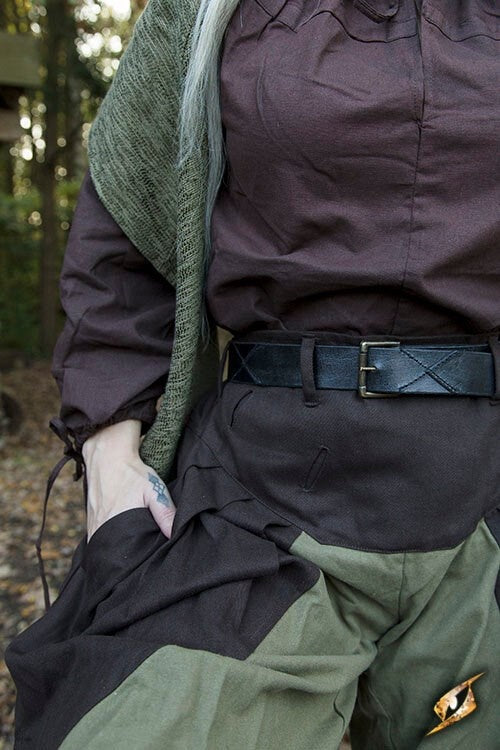 Renaissancebroek Raphael, bruin-groen