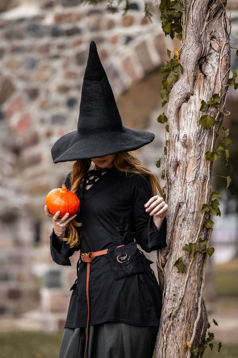 Heksenhoed, zwart, wolvilt