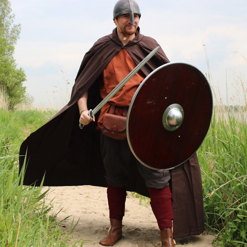 Katoenen mantel, donkerbruin