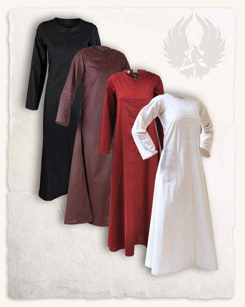 Marita vestido, luz algodón, negro 