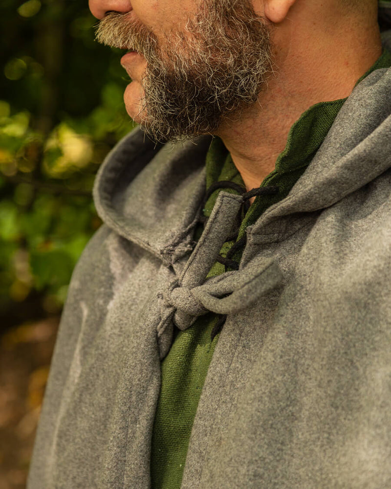 Mantel Harun, wolmix, olijf