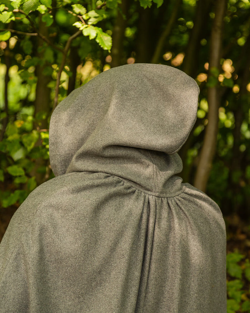 Mantel Harun, wolmix, olijf