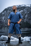 Tunique celtique, manches courtes, bleu clair 