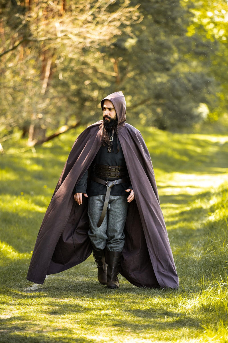 Katoenen mantel, donkerbruin