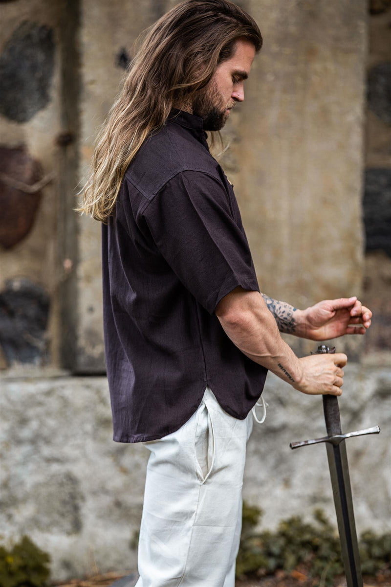 Kortärmad skjorta, medeltida, brun 