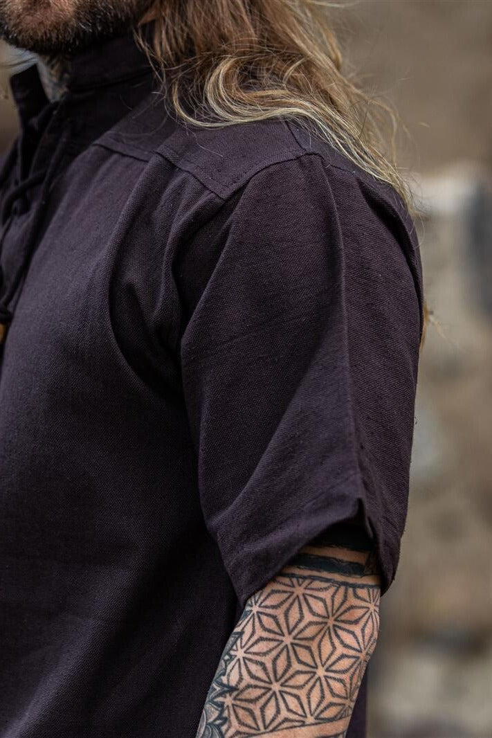 Kortärmad skjorta, medeltida, brun 