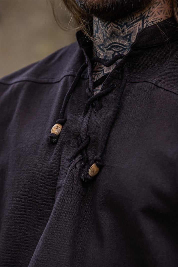 Kortärmad skjorta, medeltida, brun 