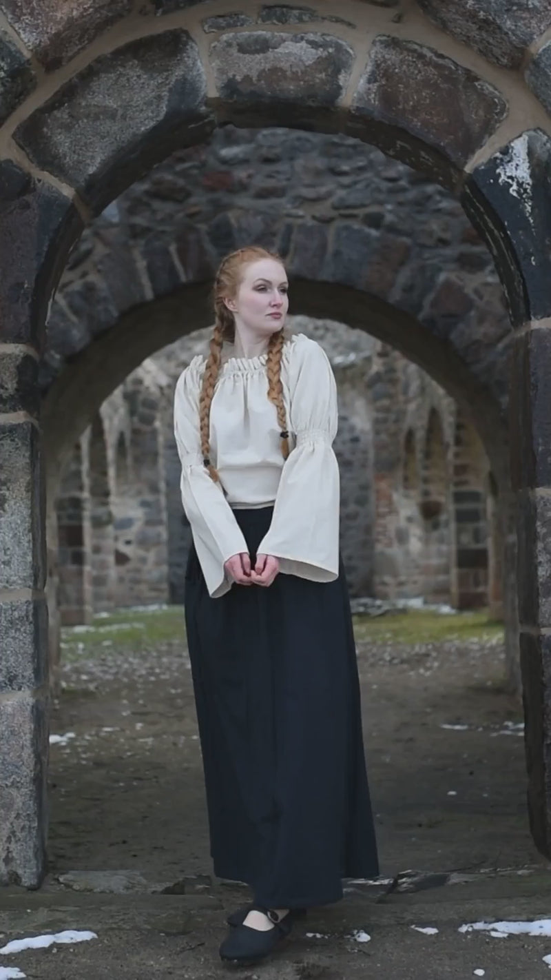 Middeleeuwse rok Konstanze, zwart