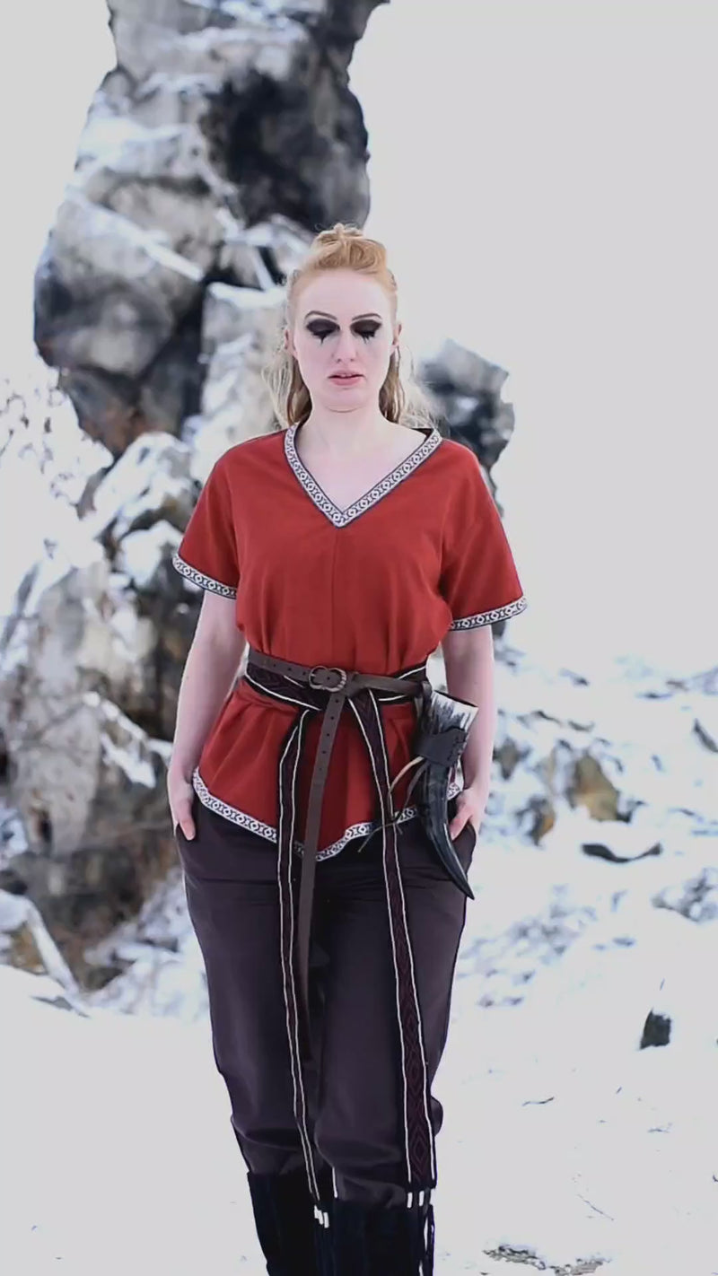 Valkyrie tunica Brynhild, rosso 