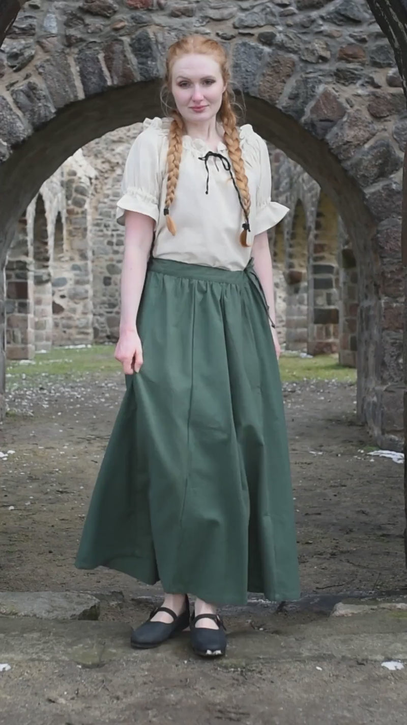 Middelalderskørt Konstanze, grøn