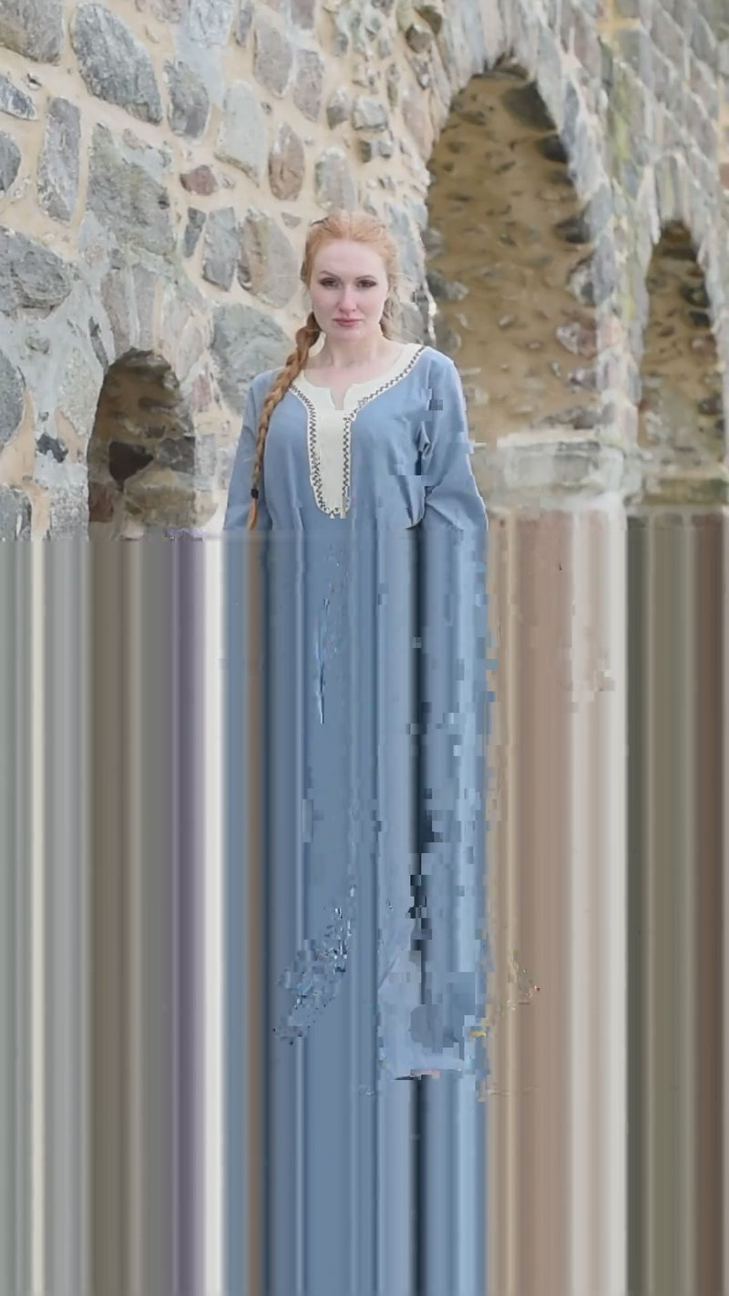 Viking jurk Lagertha, blauw