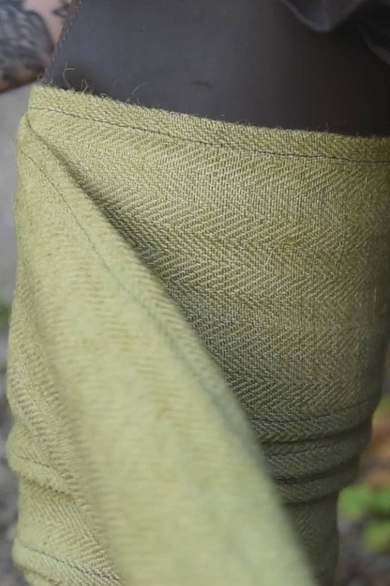 Beenwindsels vissegraatmotief Halfdan, groen