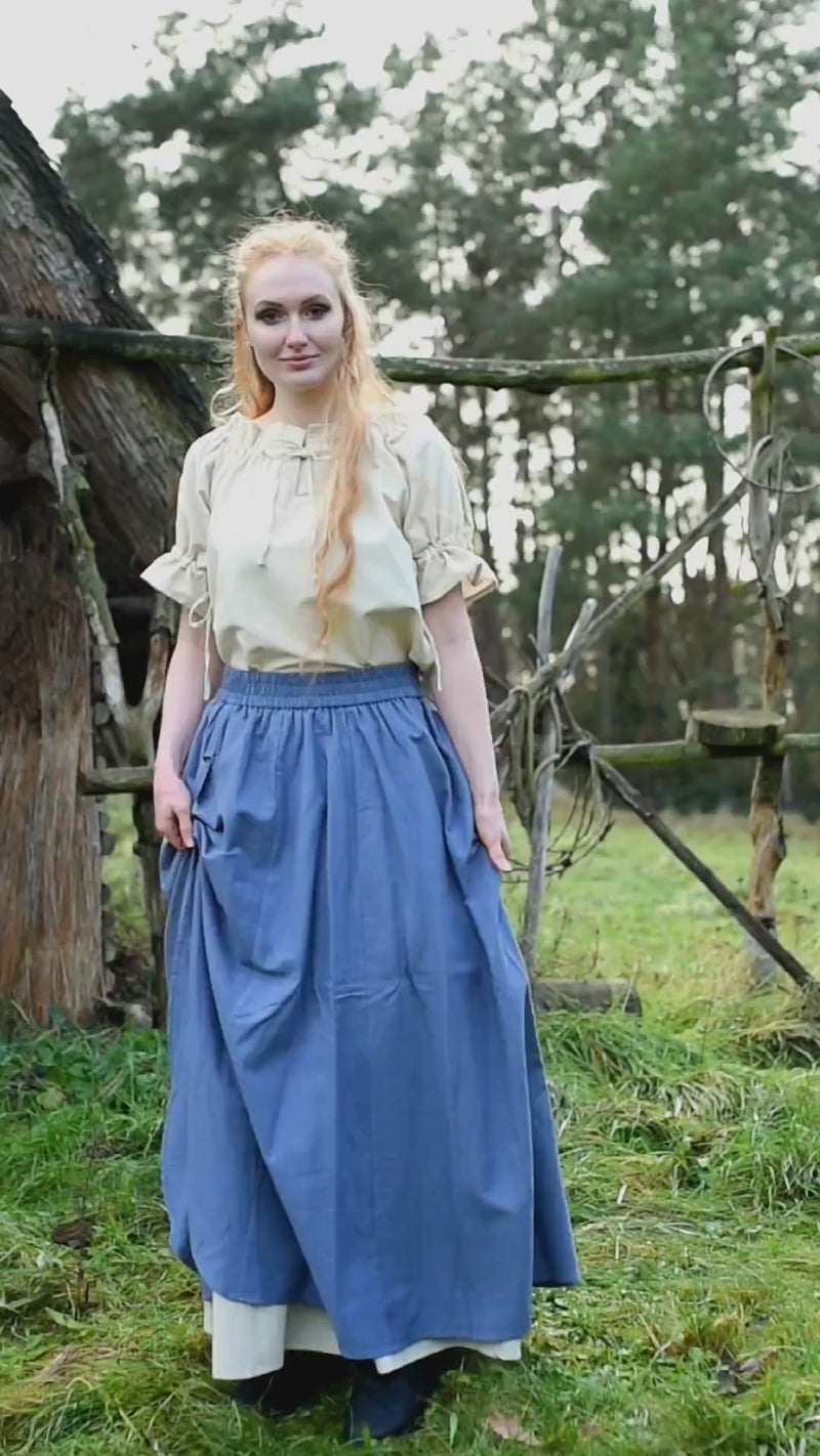 Medieval falda Elise, azul 