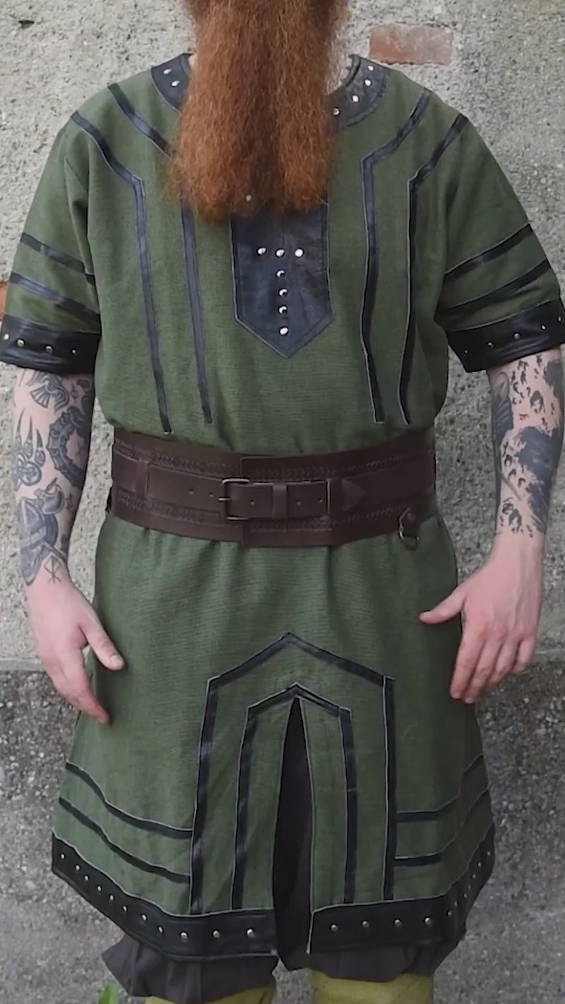 Viking tunique Rollo, vert 
