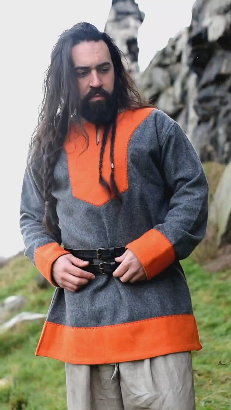 Dubbele Viking riem Floki, zwart