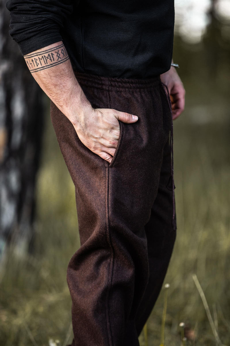 Broek Edgar, bruin, wolmix