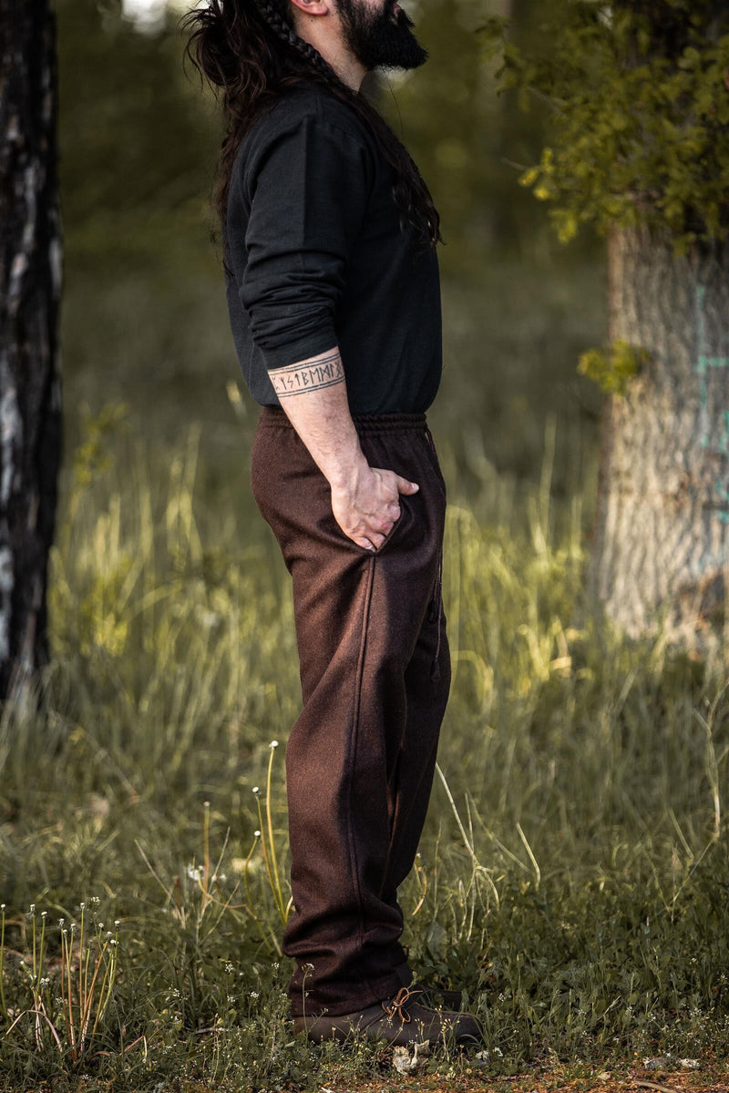 Broek Edgar, bruin, wolmix