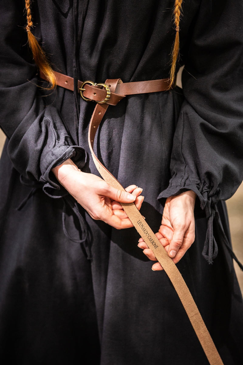 Leren riem, 2cm breed, bruin