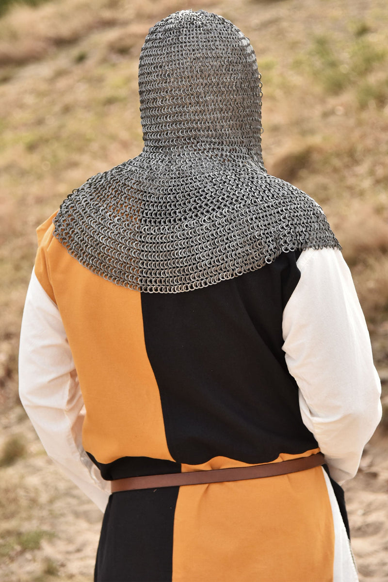 Maliën coif, gemixt platte ringen-wigvormige nagels 8mm