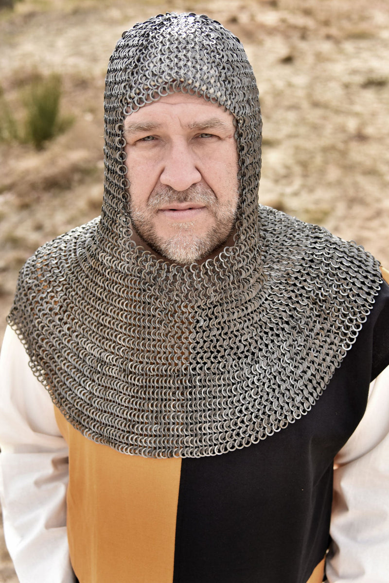 Kettenhaube, gemischt Flachringe-Keilnieten 8mm 