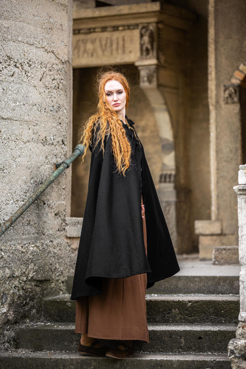 Mantel Felis, zwart, wolmix