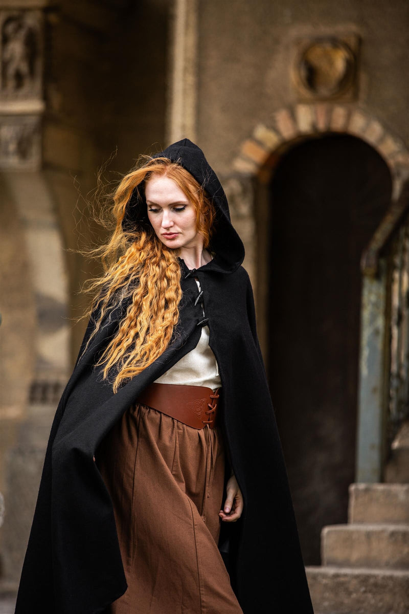 Mantel Felis, zwart, wolmix