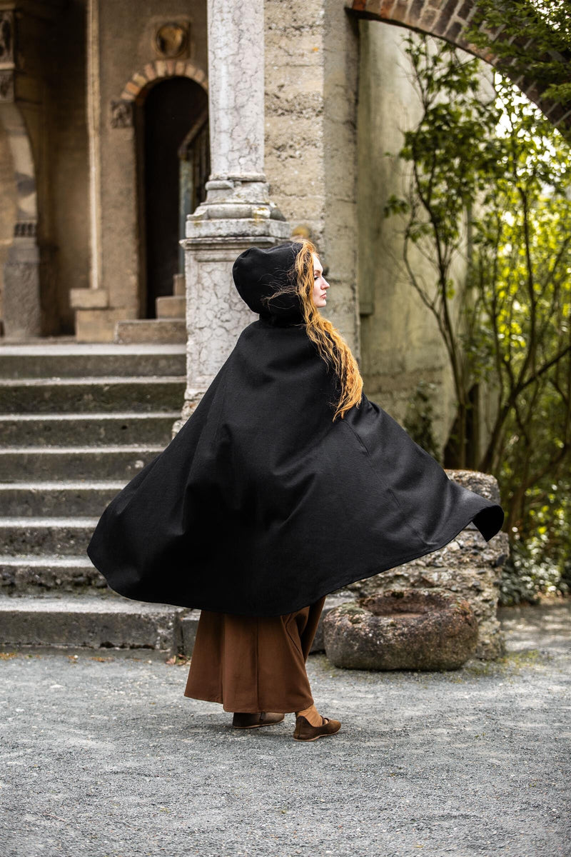 Mantel Felis, zwart, wolmix