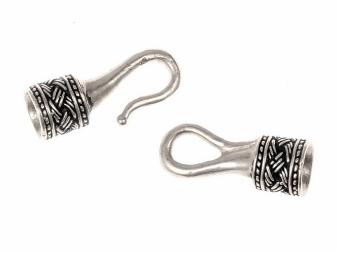 Viking kettingsluiting 3mm, verzilverd brons