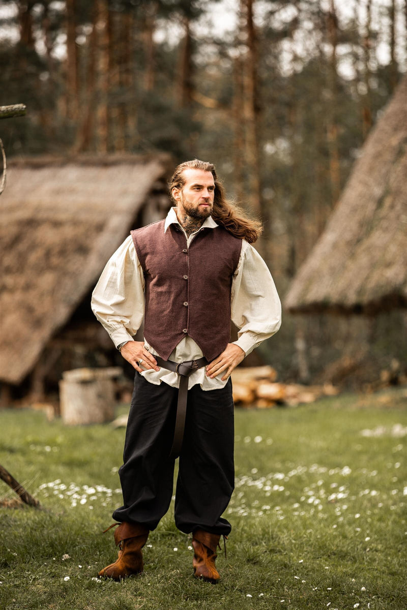 17:e århundradets sjömansväst, brun 