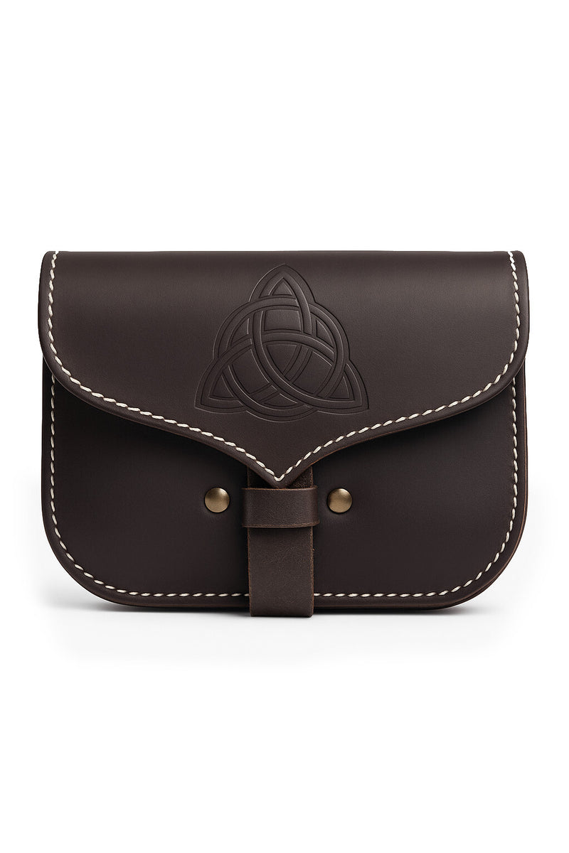 Keltische tas triquetra, bruin