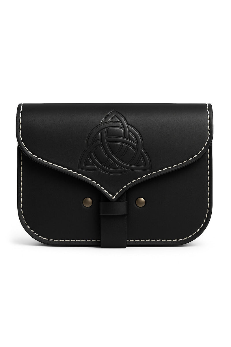 Triquetra celta bolsa, negro 