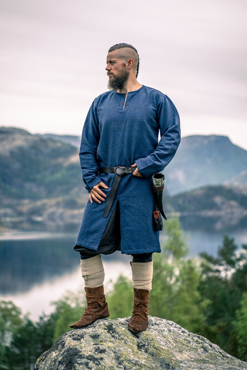 Lange Vikingtuniek Hvitserk, blauw