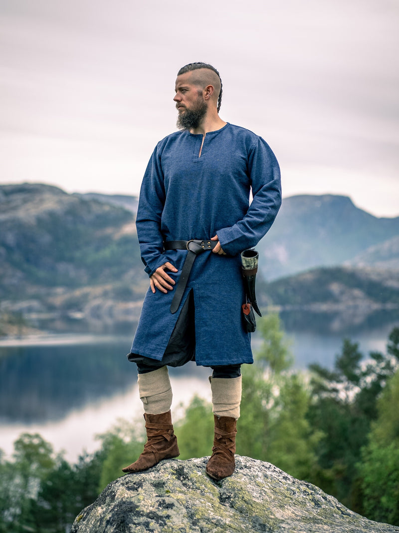 Lange Vikingtuniek Hvitserk, blauw