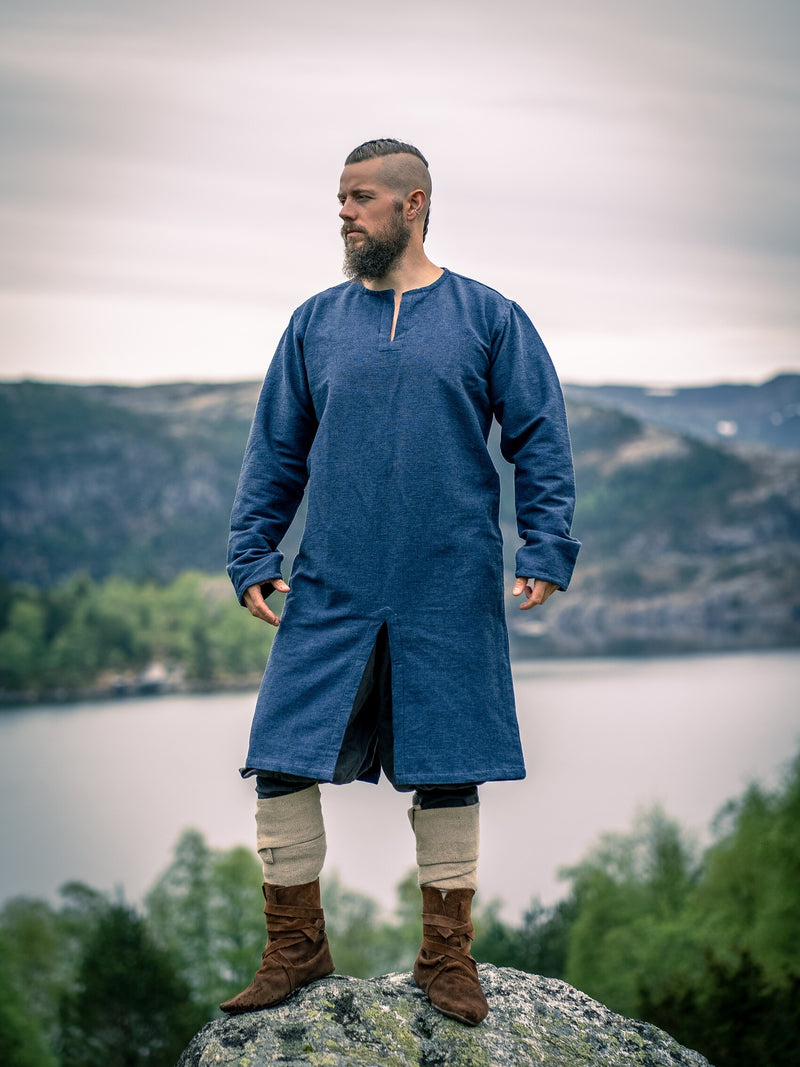 Lange Vikingtuniek Hvitserk, blauw
