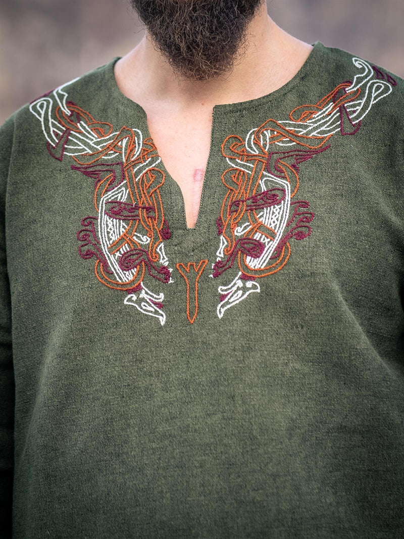 Viking tunika tunika Snorri, grön 